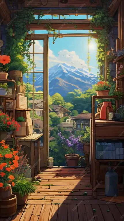 Keindahan Little Garden Pemandangan Little Garden, dunia fantasi dalam anime Mondaiji