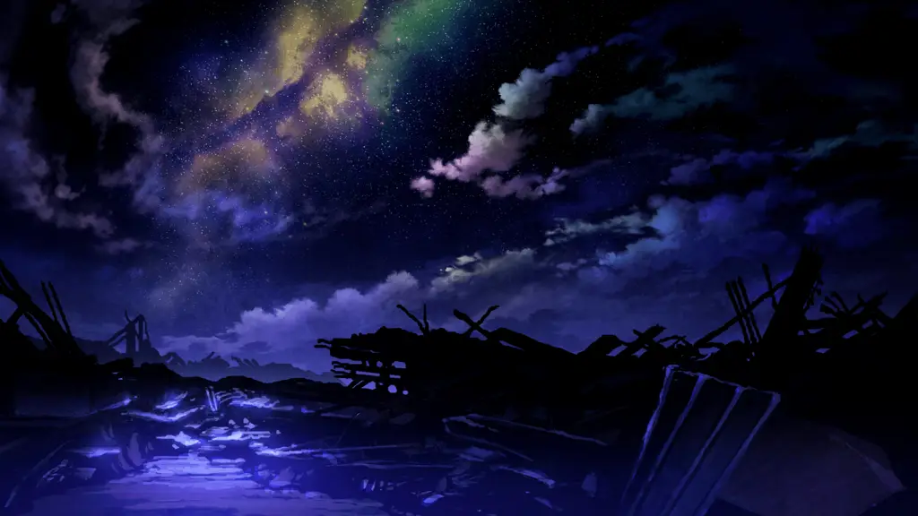 Suasana Fantasi yang Menawan Pemandangan indah dalam anime Jepang