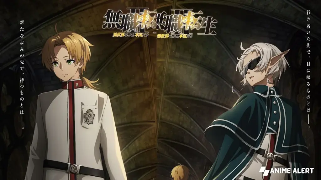 Screenshot Animasi Mushoku Tensei Season 2 Pemandangan dari Mushoku Tensei Season 2
