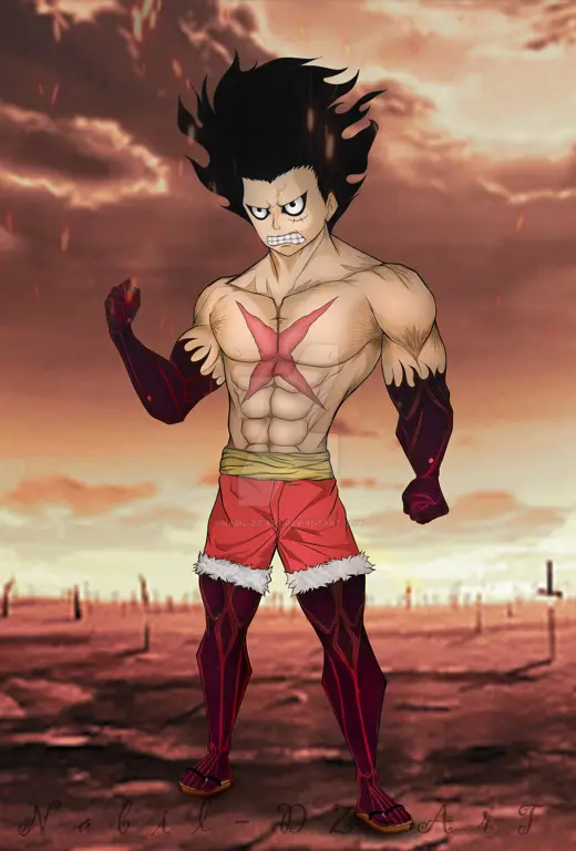 Luffy tersenyum bahagia Luffy tersenyum bahagia