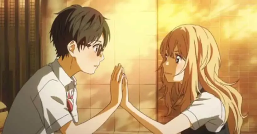 Adegan romantis Mei dan Yamato Gambar adegan romantis dari anime Say I Love You