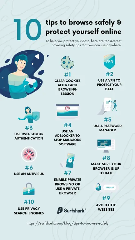 Infografis Tips Browsing Internet Aman Tips Browsing Internet yang Aman
