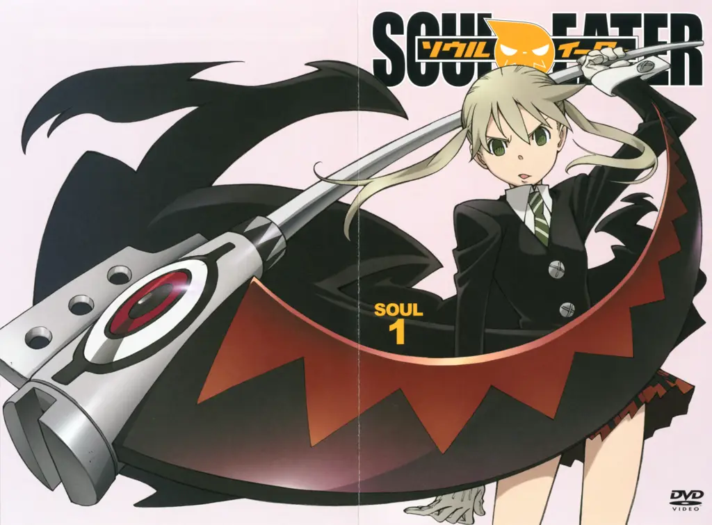 Maka Albarn dan Soul, karakter utama dalam anime Soul Eater Gambar Maka Albarn dan Soul Eater