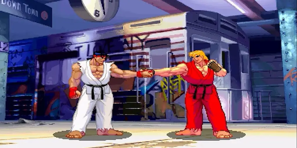 Pertarungan sengit di turnamen Street Fighter Adegan turnamen Street Fighter